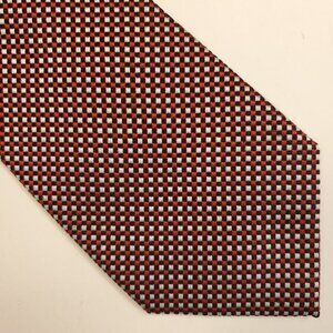 Charvet Place Vendome Geometric Jacquard Neck Tie 100% Silk Check Made in France